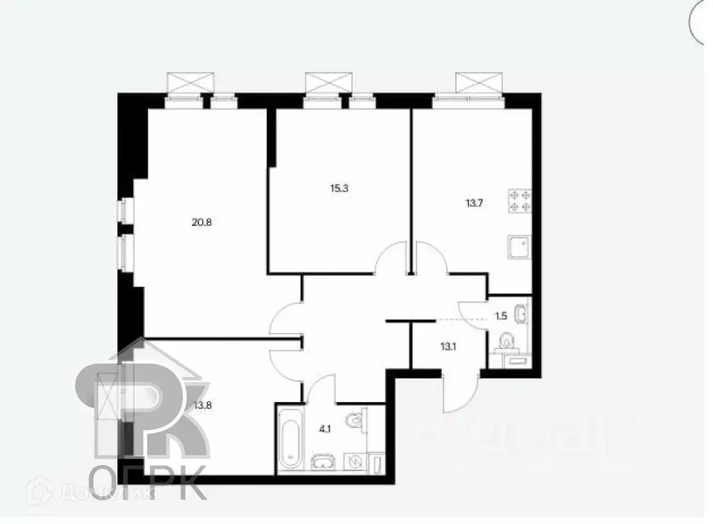 Продаётся 3-к квартира, 82.3 м - Фото 0