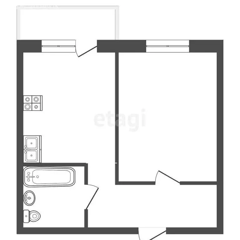 1-комнатная квартира: Самара, Осетинская улица, 9 (34.6 м) - Фото 1