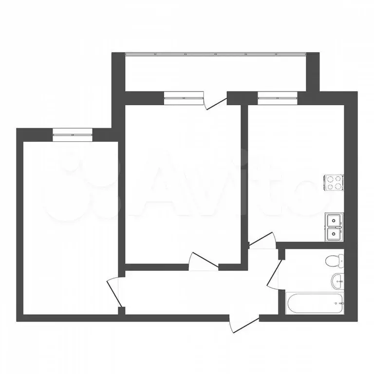2-к. квартира, 59,1 м, 8/14 эт. - Фото 0
