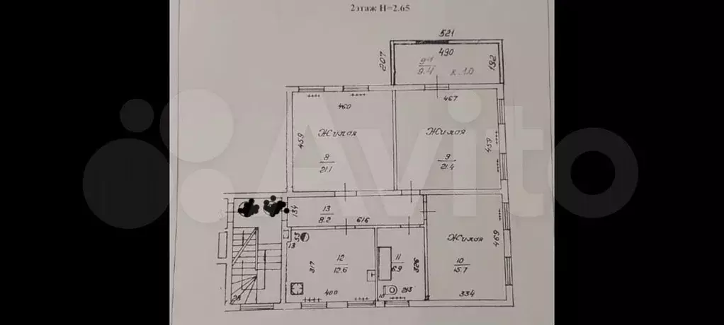 3-к. квартира, 96 м, 2/2 эт. - Фото 0