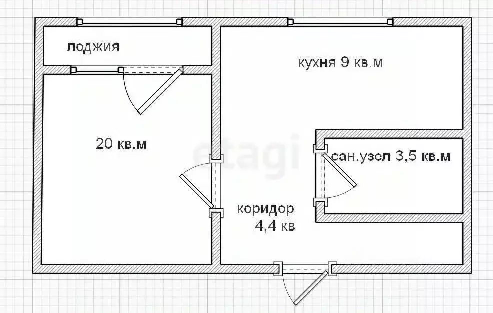 1-к кв. Адыгея, Майкоп ул. Юннатов, 2В (36.9 м) - Фото 1