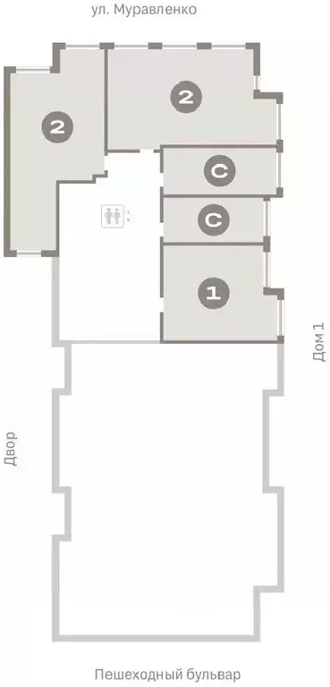 Студия Тюменская область, Тюмень ул. Муравленко, 9к3 (20.91 м) - Фото 1