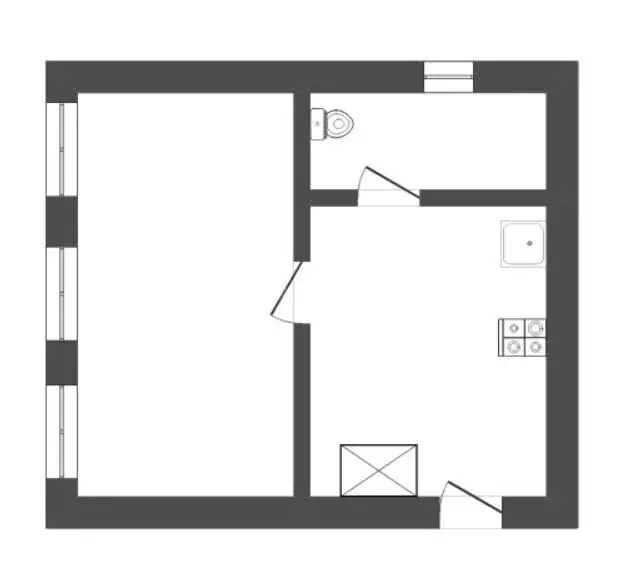1-комнатная квартира: Борисоглебск, Бланская улица, 33 (29 м) - Фото 1