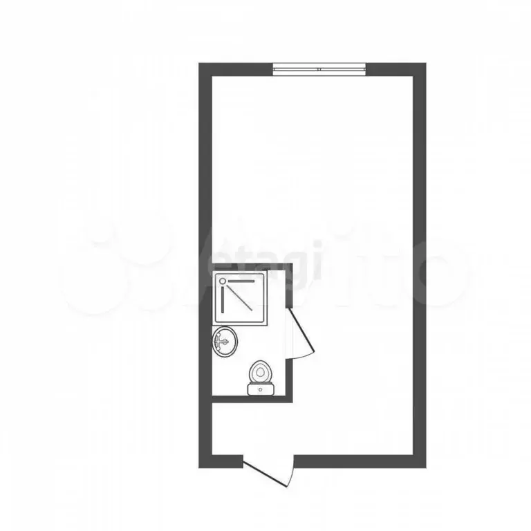 Квартира-студия, 17,7 м, 5/5 эт. - Фото 0