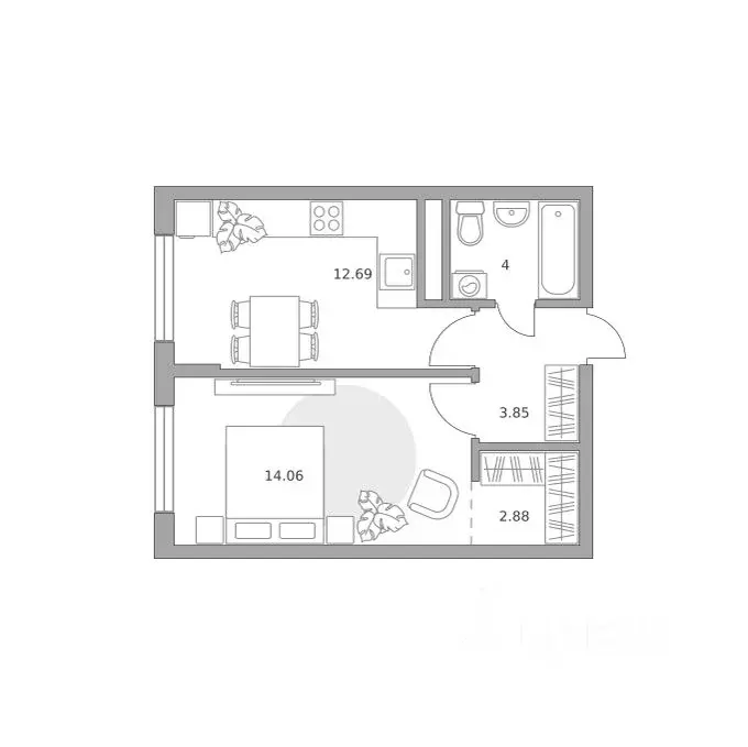 1-к кв. Московская область, Мытищи ул. Красная Слобода (37.48 м) - Фото 0
