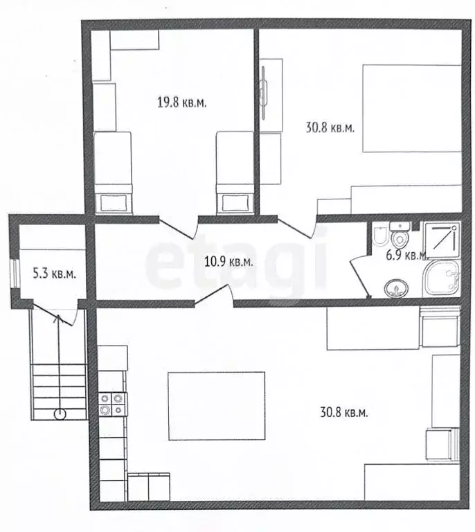 3-комнатная квартира: Калининград, улица Лермонтова, 9 (107.7 м) - Фото 1
