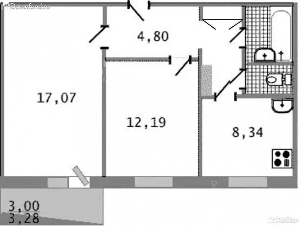 2-к кв. Чувашия, Чебоксары ул. Гузовского, 13 (50.1 м) - Фото 2