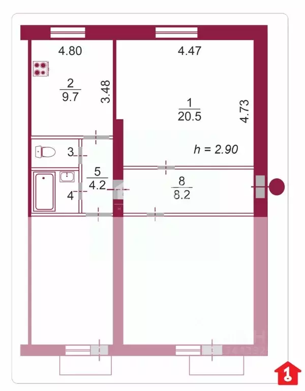 Комната Омская область, Омск ул. 20 лет РККА, 17 (20.5 м) - Фото 2