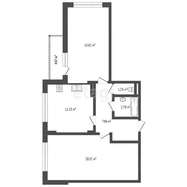 2-к кв. Ярославская область, Ярославль ул. Брагинская, 18к1 (60.0 м) - Фото 1