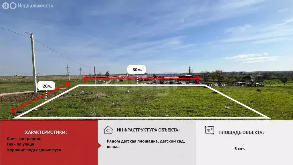 Участок в Симферопольский район, село Мирное (6 м) - Фото 1