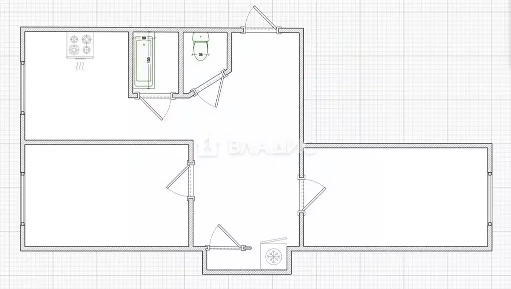 2-к кв. Пензенская область, Пенза Красная ул., 51А (47.0 м) - Фото 1