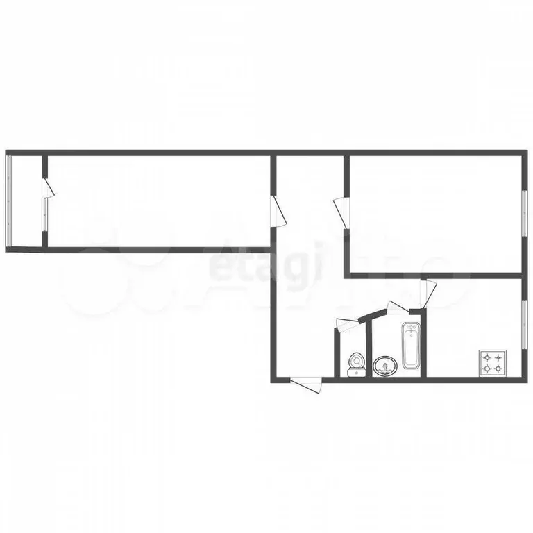 2-к. квартира, 50 м, 4/5 эт. - Фото 0