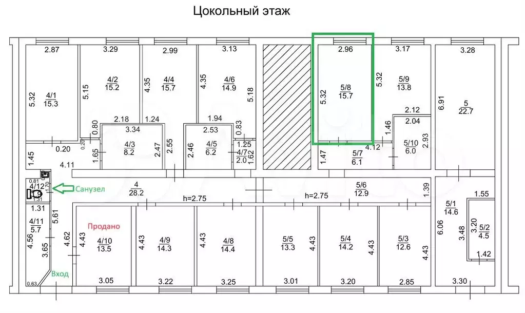 Офис с арендатором 15.7 м Доход 6тр Собственник - Фото 0