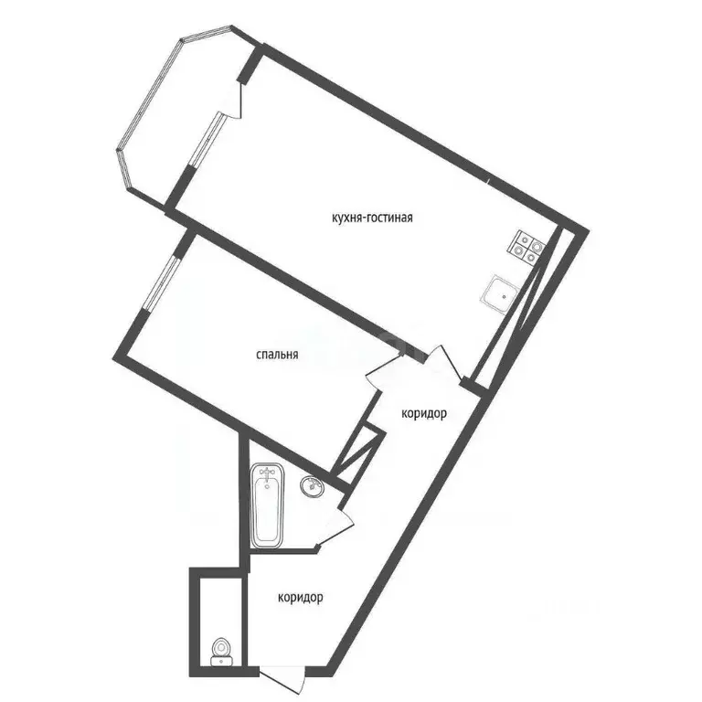 2-к кв. Воронежская область, Воронеж ул. Суворова, 122В (49.4 м) - Фото 2