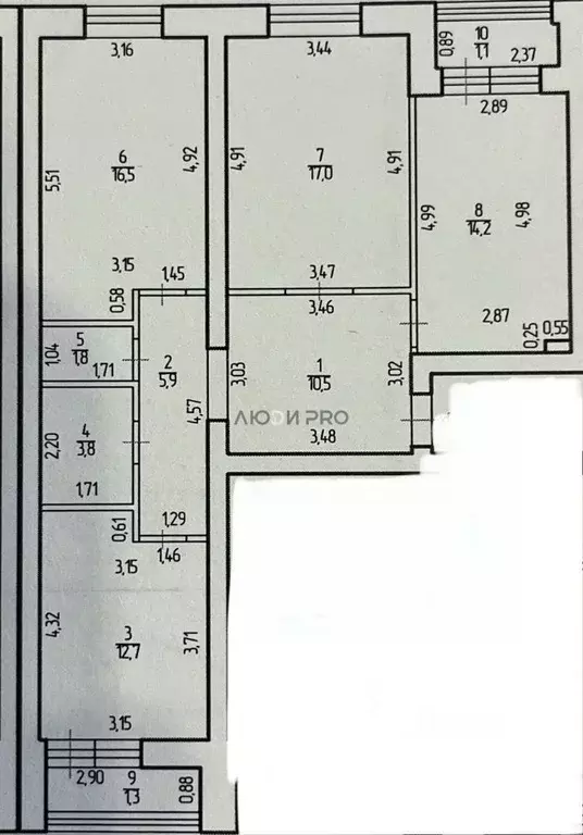 3-к кв. Башкортостан, Уфа ул. Даяна Мурзина, 5/1 (82.4 м) - Фото 2