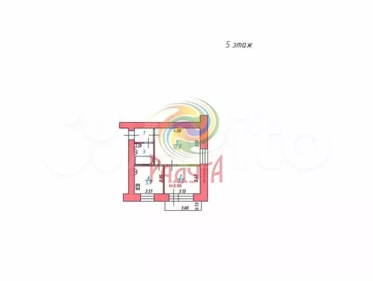 1-к. квартира, 31 м, 5/5 эт. - Фото 0