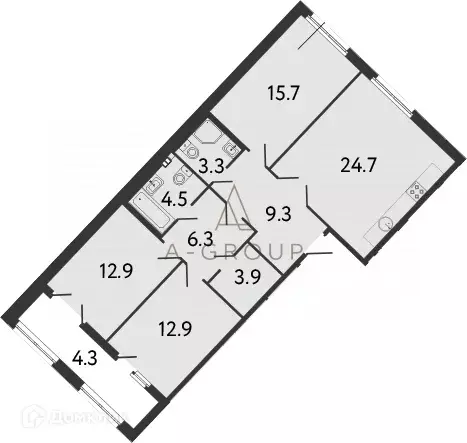 Продаётся 3-к квартира, 93.5 м - Фото 1