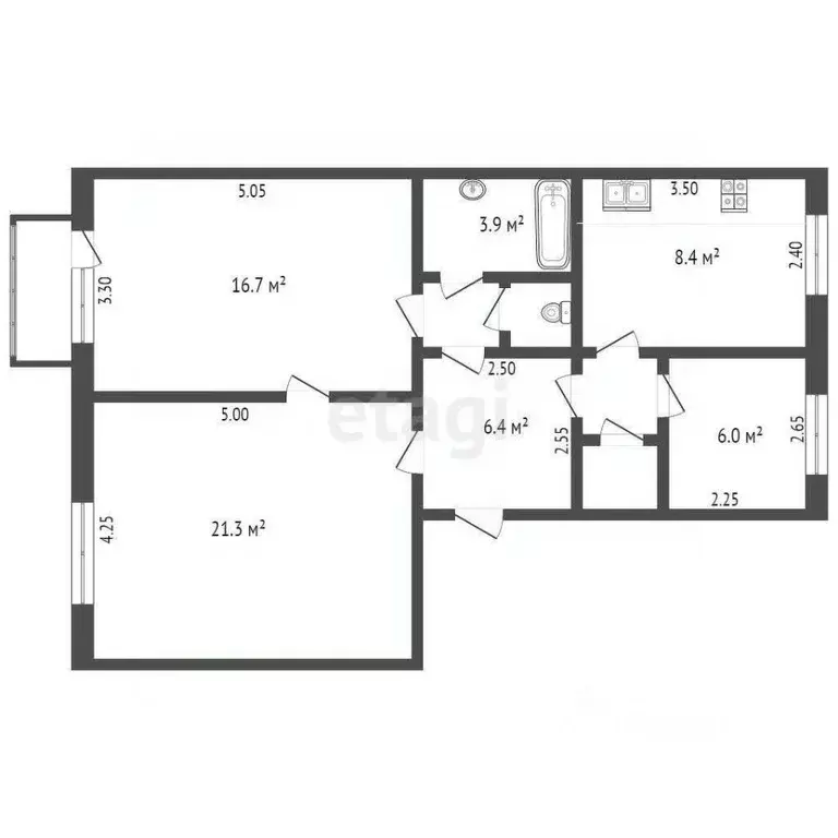 3-к кв. Кемеровская область, Кемерово ул. Орджоникидзе, 7 (68.7 м) - Фото 1