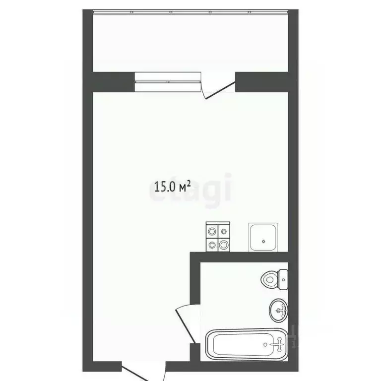 Студия Тюменская область, Тюмень Интернациональная ул., 199 (18.1 м) - Фото 2