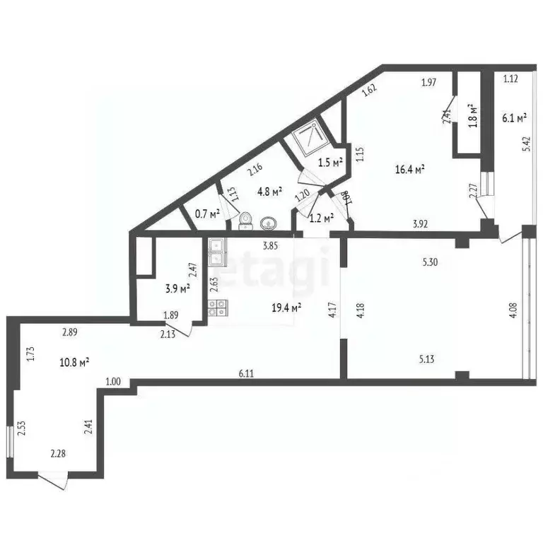 2-к кв. Крым, Ялта ул. Таврическая, 2Б (88.0 м) - Фото 2