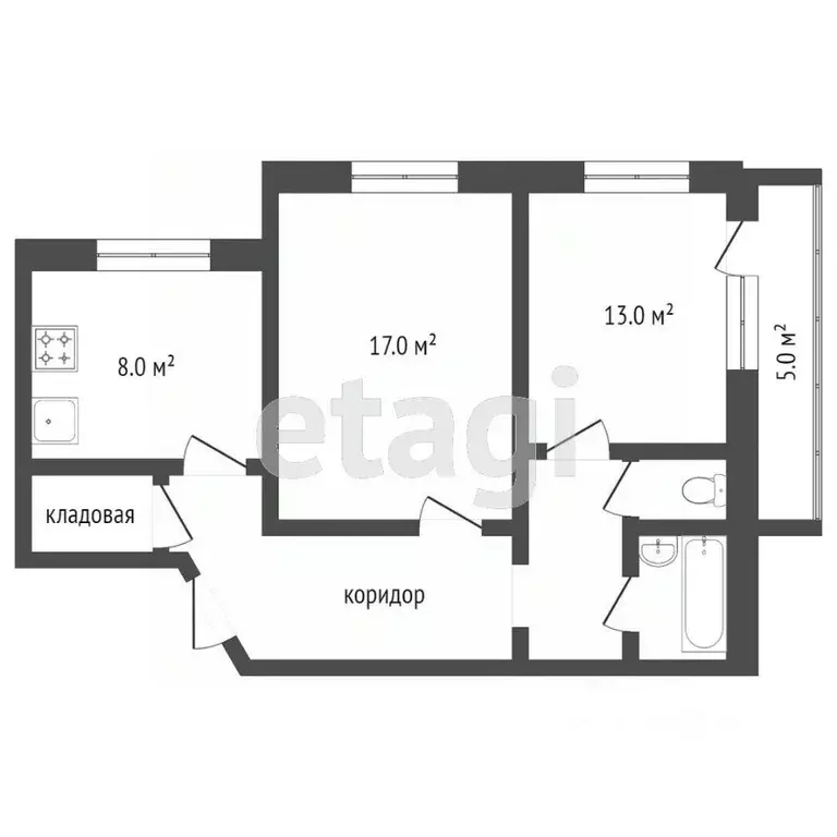 2-к кв. Челябинская область, Челябинск Шуменская ул., 14 (57.0 м) - Фото 2