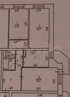 3-к. квартира, 68,6 м, 6/9 эт. - Фото 0