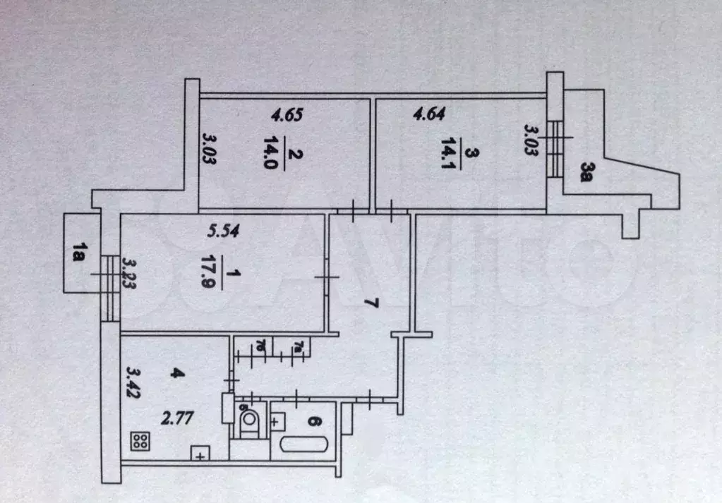 3-к. квартира, 80 м, 5/17 эт. - Фото 0