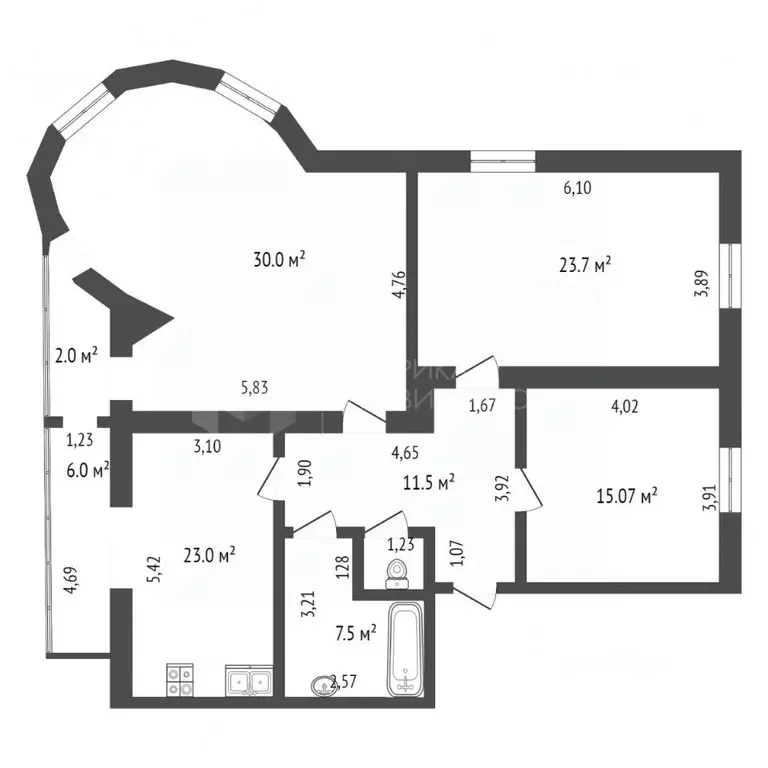 3-к кв. Тюменская область, Тюмень Олимпийская ул., 10 (122.0 м) - Фото 1