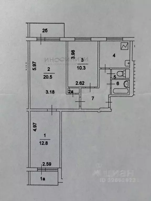 3-к кв. Москва Новоясеневский просп., 22К3 (59.2 м) - Фото 2
