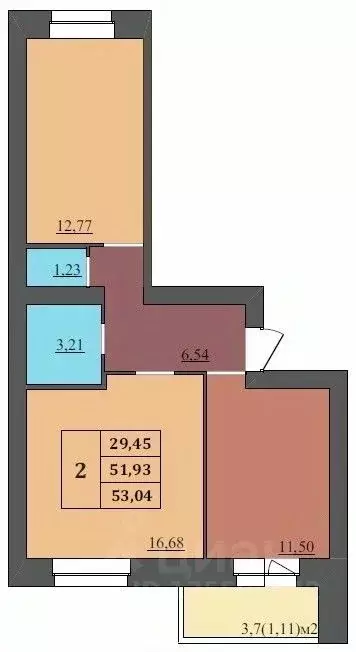 2-к кв. Ярославская область, Ярославль Северный жилрайон, 15-й мкр,  ... - Фото 1