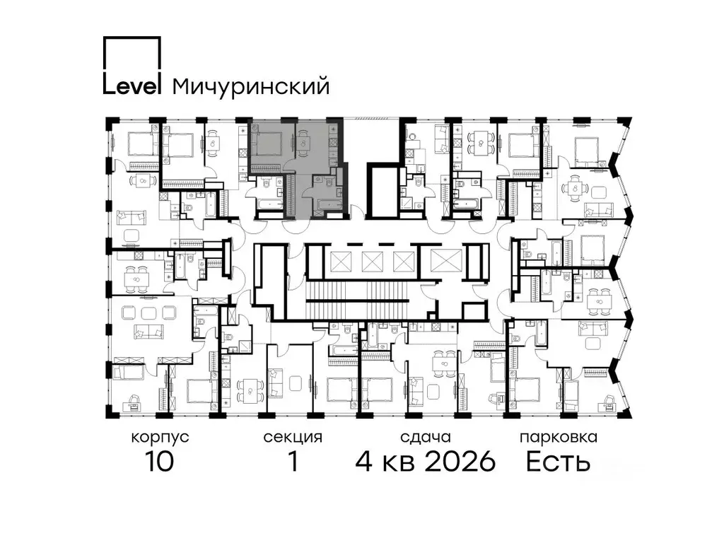 1-к кв. Москва Левел Мичуринский жилой комплекс, к10 (29.5 м) - Фото 1