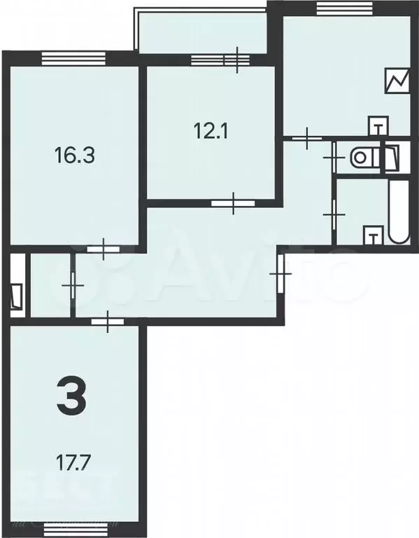 Аукцион: 3-к. квартира, 81,4 м, 14/14 эт. - Фото 0
