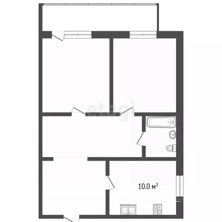 3-к кв. Костромская область, Кострома Самоковская ул., 3 (47.8 м) - Фото 1