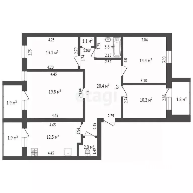 4-к кв. Мордовия, Саранск ул. Александра Невского, 33А (97.1 м) - Фото 1