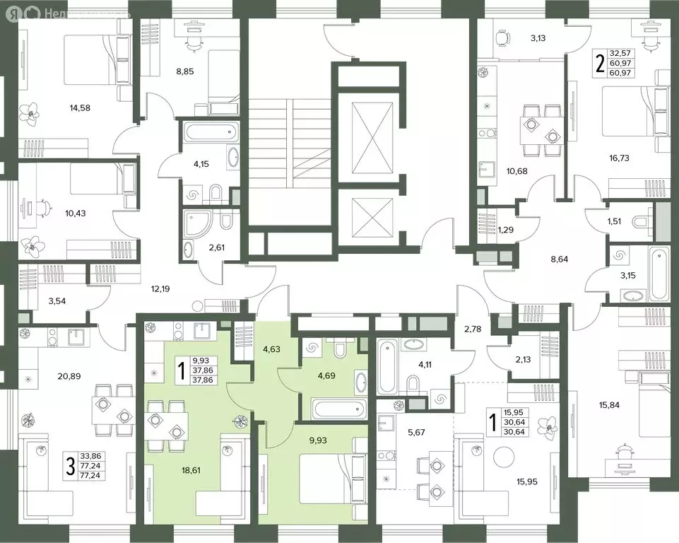 1-комнатная квартира: Московская область, Серпухов (37.86 м) - Фото 2
