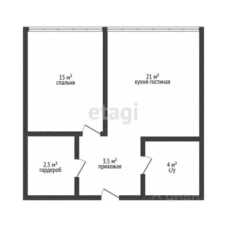 1-к кв. Краснодарский край, Новороссийск Кутузовская ул., 117 (46.3 м) - Фото 1