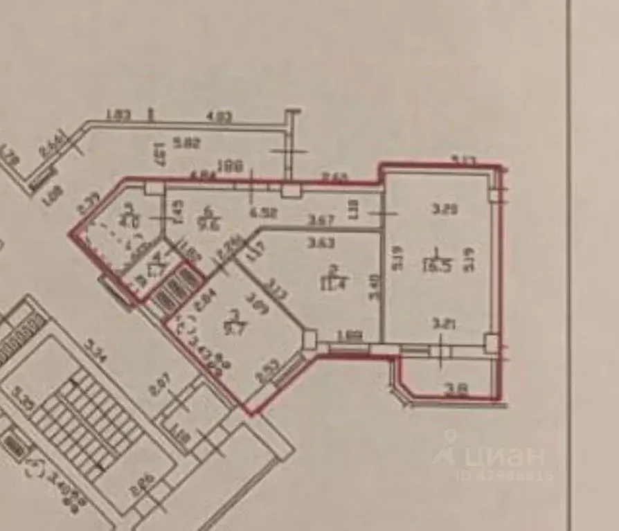 2-к кв. Санкт-Петербург Парашютная ул., 54 (52.9 м) - Фото 1