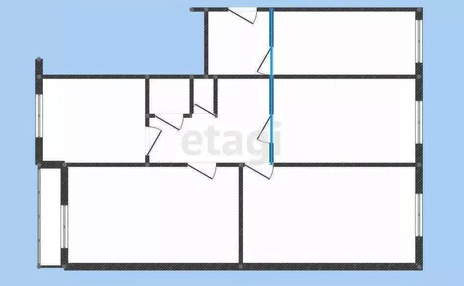 4-к кв. Белгородская область, Губкин ул. Раевского, 2 (72.8 м) - Фото 1