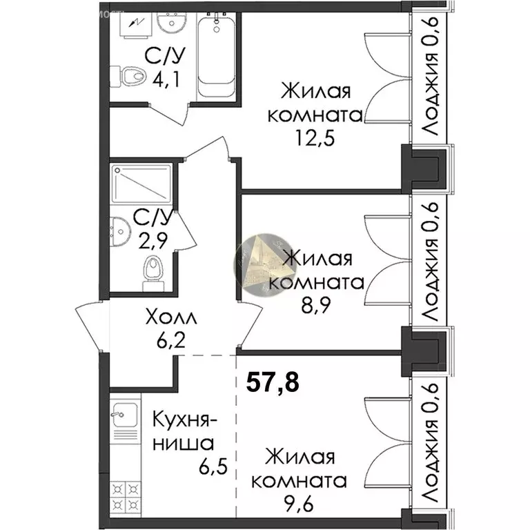 2-комнатная квартира: Санкт-Петербург, набережная Обводного канала, ... - Фото 1