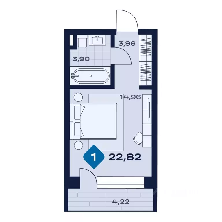 1-к кв. Свердловская область, Сысерть апарт-отель Панорама тер.,  ... - Фото 1