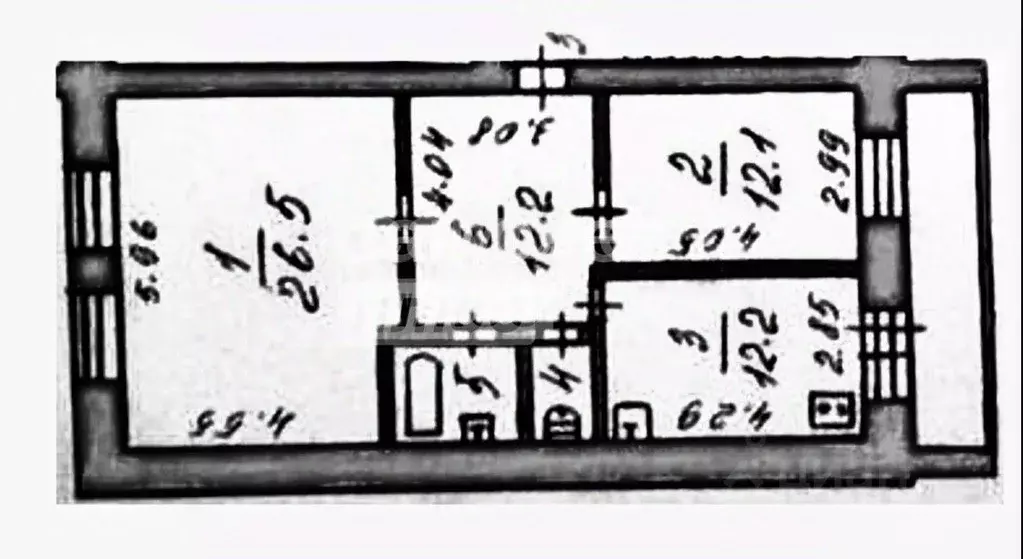 2-к кв. Томская область, Томск пер. Макушина, 14/1 (68.3 м) - Фото 1