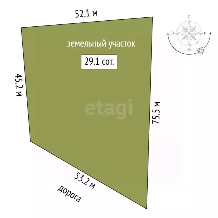 Участок в Мордовия, Кочкуровский район, с. Мурань ул. Молодежная (29.0 ... - Фото 1