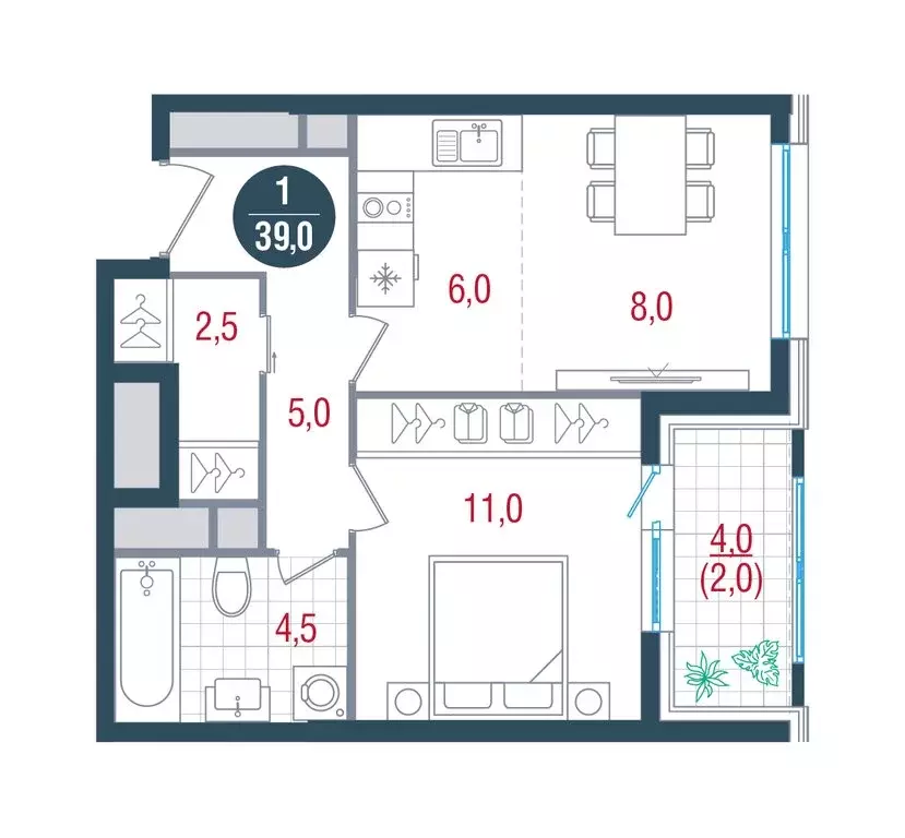 1-комнатная квартира: Москва, Кавказский бульвар, 51 (39 м) - Фото 1