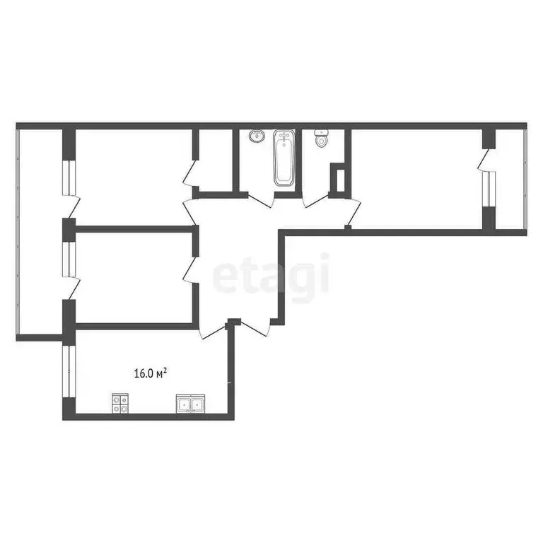 3-комнатная квартира: Тюмень, Кремлёвская улица, 112к4 (78 м) - Фото 2