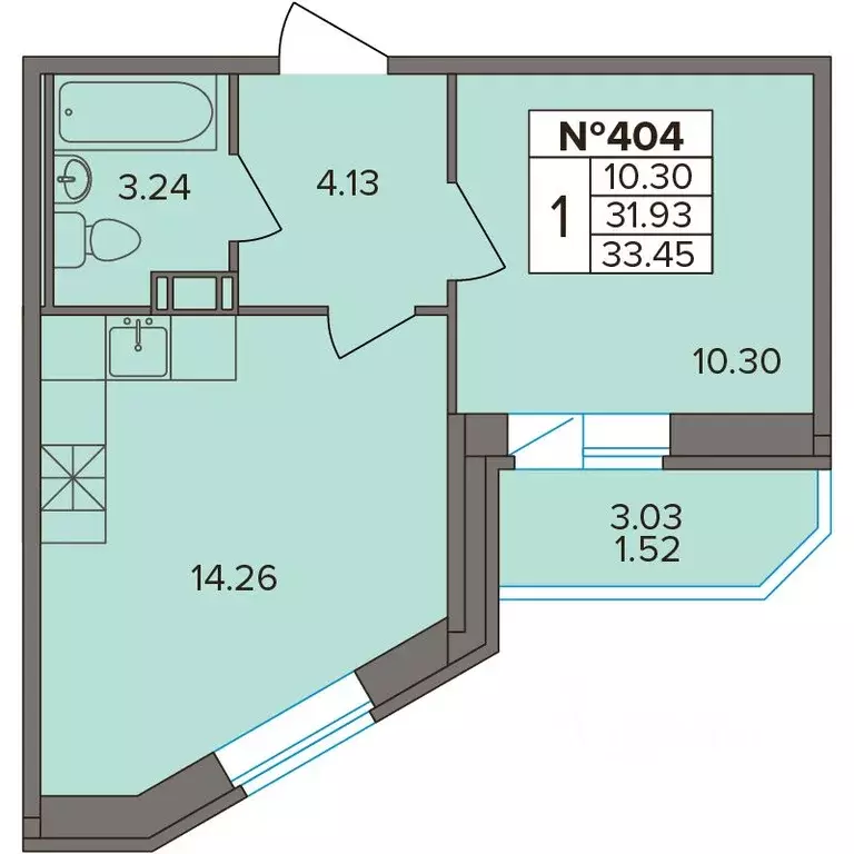 1-к кв. Ленинградская область, Всеволожский район, д. Новое Девяткино, ... - Фото 1