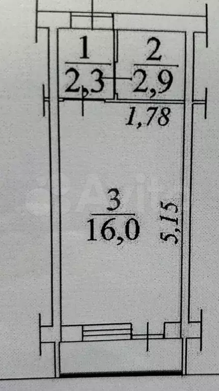 Квартира-студия, 22,1 м, 3/4 эт. - Фото 0