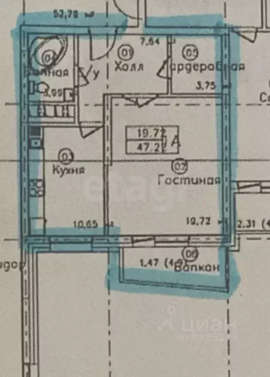 1-к кв. Татарстан, Казань Чистопольская ул., 86/10 (48.0 м) - Фото 2