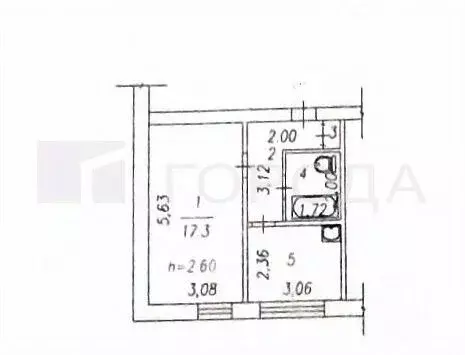 1-к кв. Кемеровская область, Новокузнецк ул. Сеченова, 8 (33.1 м) - Фото 2