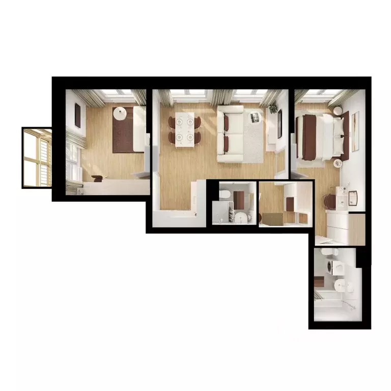 2-к кв. Нижегородская область, Нижний Новгород д. Утечино, Савин Парк ... - Фото 2