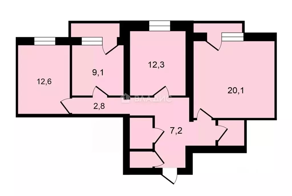 3-к кв. Бурятия, Улан-Удэ ул. Денисова, 29 (71.5 м) - Фото 1